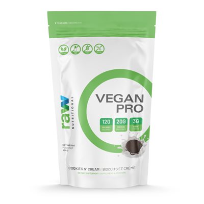 Raw Nutritional Vegan Pro Biscuits et créme 454g