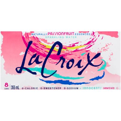 La Croix Eau Gazéifiée à l'Essence Naturelle de Fruit de la Passion 8cansx355ml