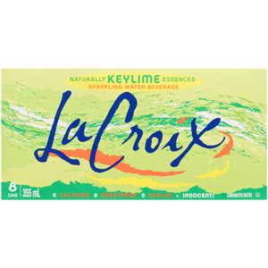 La Croix Boisson d'Eau Gazeuse à l'Essence Naturelle de Lime des Keys 8cansx355ml