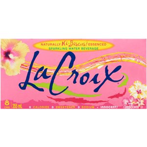La Croix Boisson d'Eau Gazeuse à l'Essence Naturelle de Hi-Biscus ! 8canx355 ml