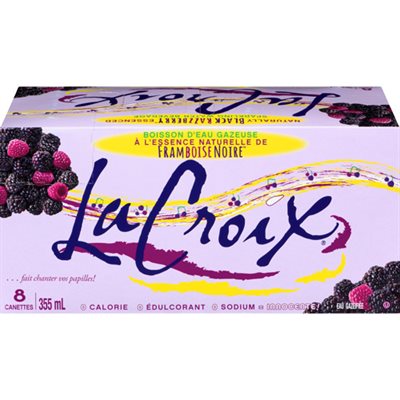 La Croix framboise noire eau pétillante 8x355ml