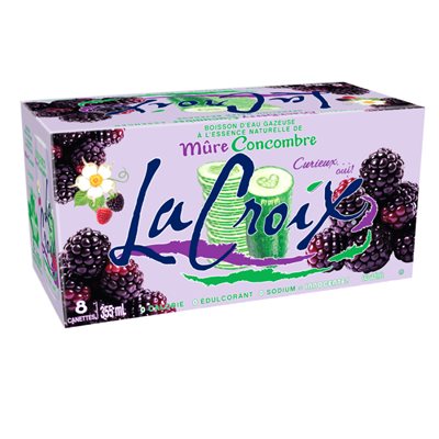 Lacroix Blackberry Cucumber Sparkling Water 8x355ml