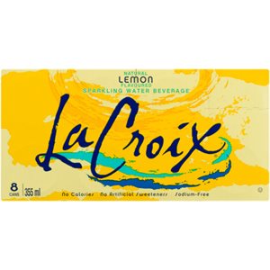 La Croix Boisson d'Eau Gazeuse Arôme Naturel de Citron 8x355 ml