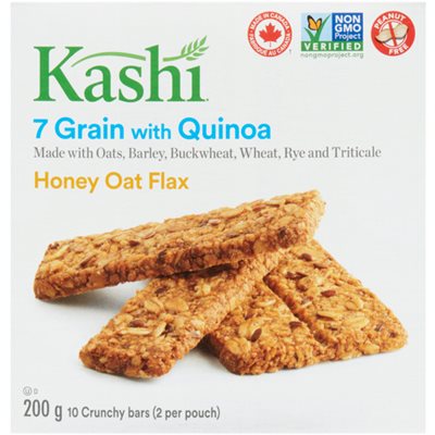 Kashi Crunchy Quinoa Honey Oatmeal Flax Bars 200G