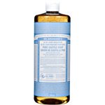 Dr. Bronner's 18-en-1 Non Parfumé pour Bébé Savon de Castille Pur 946 ml