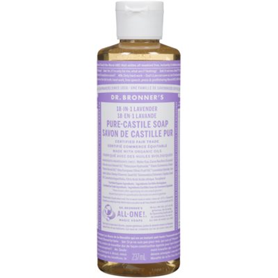 Dr. Bronner's 18-in-1 Lavender Pure-Castile Soap 237 ml 8oz / 