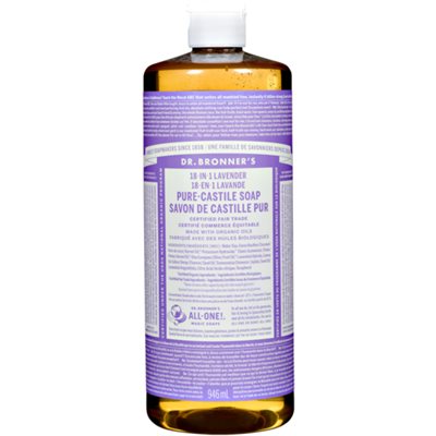 Dr. Bronner's 18-in-1 Pure-Castile Soap Lavender 946 ml 32oz / 