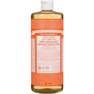 Dr. Bronner's 18-en-1 Savon de Castille Pur Arbre à Thé 946 ml