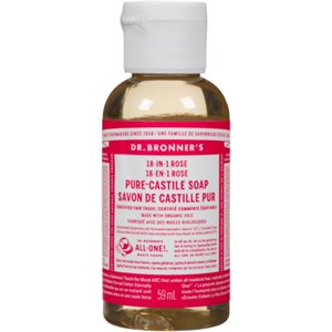 Dr. Bronner's 18-in-1 Rose Pure-Castile Soap 59 ml 2oz 
