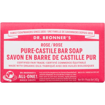 Dr. Bronner's Pure-Castile Bar Soap Rose 140 g