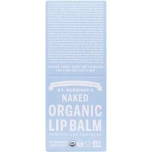 Dr. Bronner's 12 Naked Organic Lip Balm 51 g