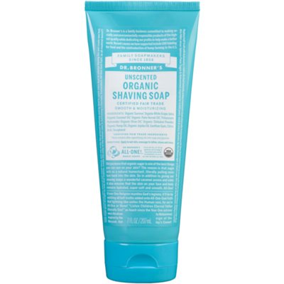 Dr. Bronner's Organic Shaving Soap Unscented 207 ml 