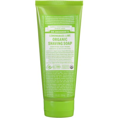 Dr. Bronner's Organic Shaving Soap Lemongrass Lime 207 ml Dr. Bronner's Organic Shaving Soap Lemongrass Lime 207 ml