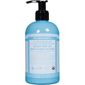 Dr. Bronner's 4-in-1 Sugar Baby Unscented Organic Pump Soap 355 ml 12oz / 