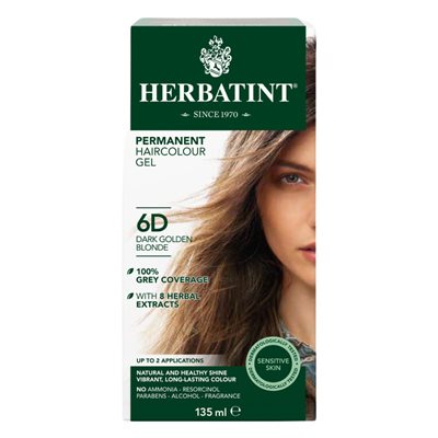 Herbatint Permanent Hair Color | 6D Dark Golden Blonde 135ml