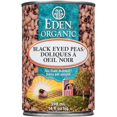 Eden Black Eyed Peas Organic 398 ml 