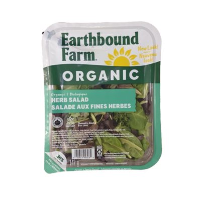 Earthbound Farm- Salades D'herbes Biologiques 142g Earthbound Farm- Salades D'herbes Biologiques 142g