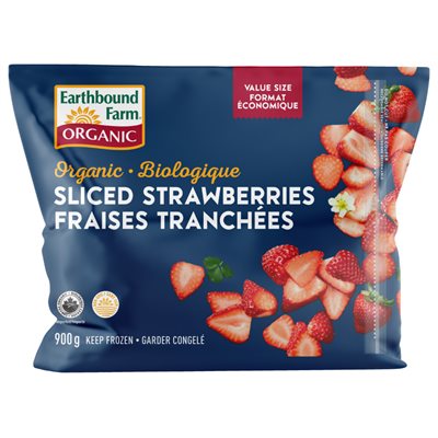 Earthbound Farm Fraises tranchées biologiques format familial 900g