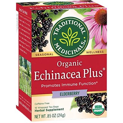Traditional Medicinals Organic Echinacea Plus Elderberry herbal tea 16s