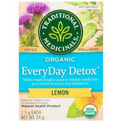 Traditional Medicinals Tisane Detox Quotidienne Citron Bio