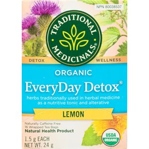 Traditional Medicinals Organic Lemon Daily Detox herbal tea