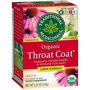 Traditional Medicinals Tisane Throat Coat Echinacee Et Citron Bio 16s
