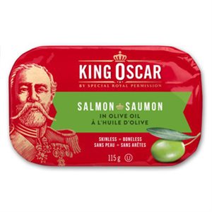 King Oscar Saumon à l'huile d'olive - sans peau ni arêtes 115 g
