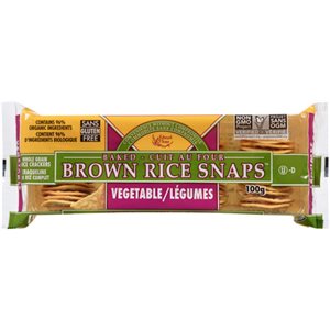 Edward & Sons Brown Rice Snaps Craquelins de Riz Complet Légumes 100 g