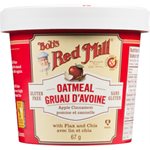 Bob's Red Mill Oatmeal - Microwavable Cup  Apple Cinnamon 67g