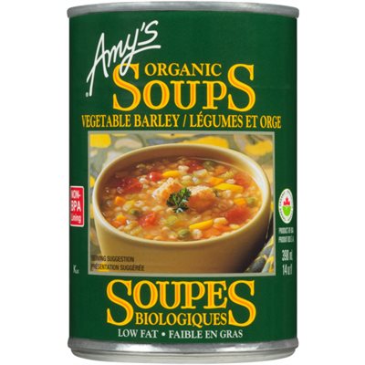Amy's Kitchen Organic Soup Vegetable Barley 398mL