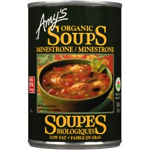 Amy's Kitchen Soupe Biologiques ~ Teneur Reduite En Sodium & Minestrone 398ml