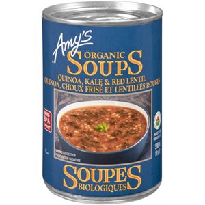 Amy's Kitchen Soupes Bio ~ Quinoa, Choux Frisé Et Lentilles Rouges 398ml