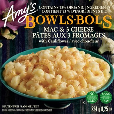 Amy'S Kitchen Mac & 3 Cheese With Cauliflower Bowl 234G