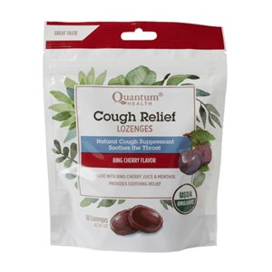 Quantum Organic Cough Relief Bing Cherry 18 ct