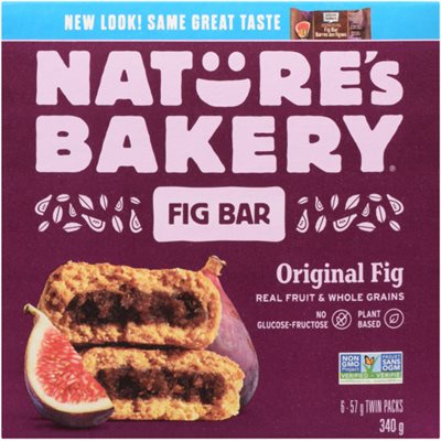 Nature's Bakery Fig Bar Original Fig 6 Twin Packs x 57 g (340 g) 340g