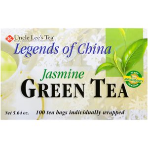 Uncle Lee's Tea Legends of China Green Tea Jasmine 100 Tea Bags Individually Wrapped 160 g 