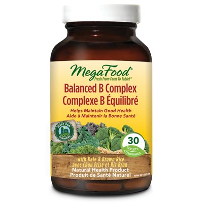 Megafood Complexe B équilibrant 30 Capsules