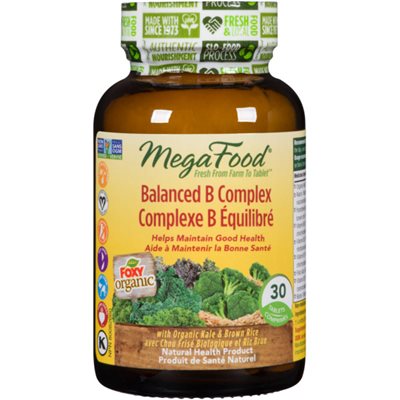 Megafood Complexe B équilibrant 30 Capsules