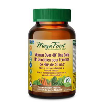 Megafood Multivitamines Quotidiennes pour Femmes de 40 Ans + 90 Comprimés