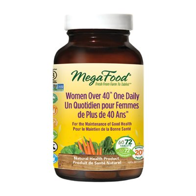 Megafood Multivitamines Quotidiennes pour Femmes de 40 Ans + 72 Comprimés