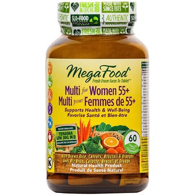 Megafood Multivitamines Quotidiennes pour Femmes de 55 + 60 Comprimés