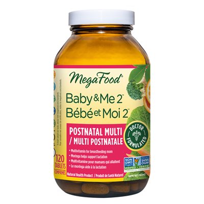 Megafood Bébé et Moi 2 Multi Postnatale 120 Comprimés