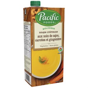 Pacific Foods Soupe Cajou, Carotte Gingembre Bio
