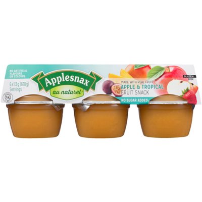 Applesnax Au Naturel Fruit Snack Apple & Tropical 6 x 113 g (678 g) 