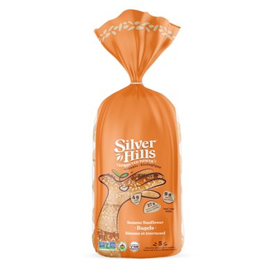 Silver Hills Sprouted Power Bagels Sésame et Tournesol Biologique 5 Bagels 400 g