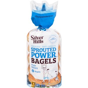 Silver Hills Sprouted Power Bagels Plain Organic 5 Bagels 400 g 400g