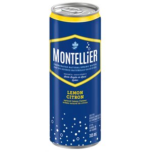 Montellier Carbonated Mineral Water with Natural Lemon Flavor 355ml