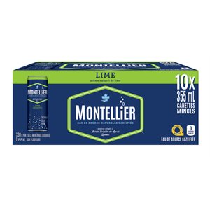 Montellier Carbonated Wate Lime 10x355ml