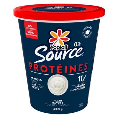 Yoplait Protein Source 0% Plain Yogurt 650G