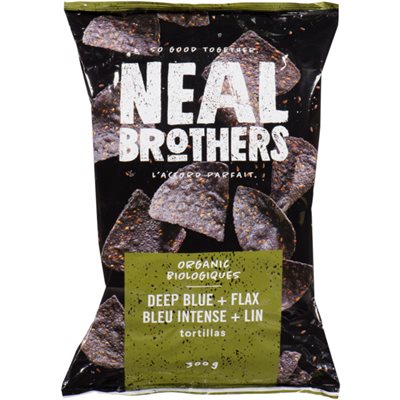 Neal Brothers Tortillas Bleu Intense + Lin Biologiques 300g